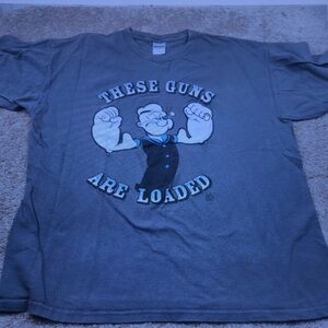 Popeye Graphic Crewneck T‑Shirt - Gray